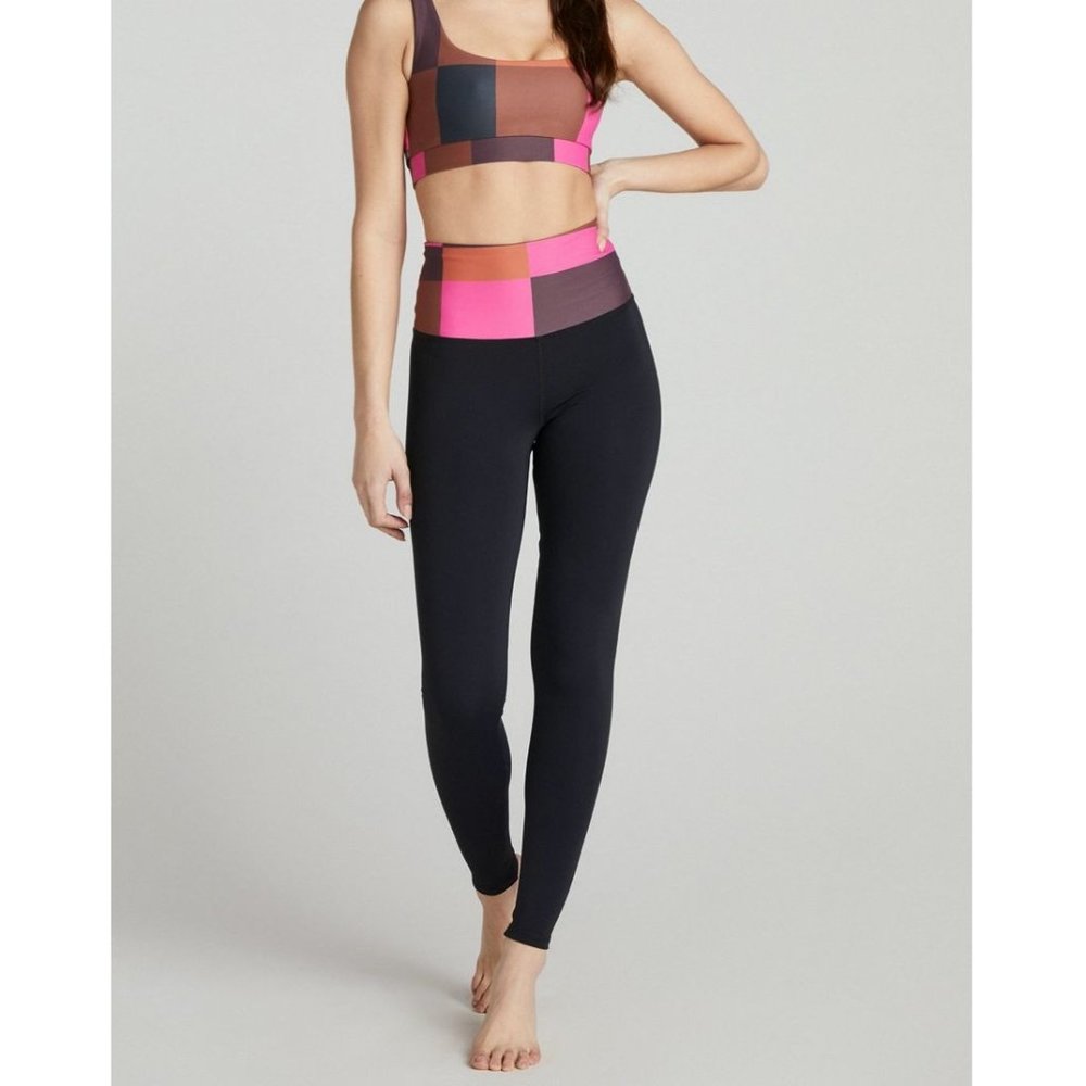 NWT STRUT-THIS Edwards Ankle Leggings Black Pink Size XS